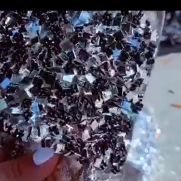 Back BEDAZZLED Jelly Glitter Embellished Slides - Picture 4 of 5